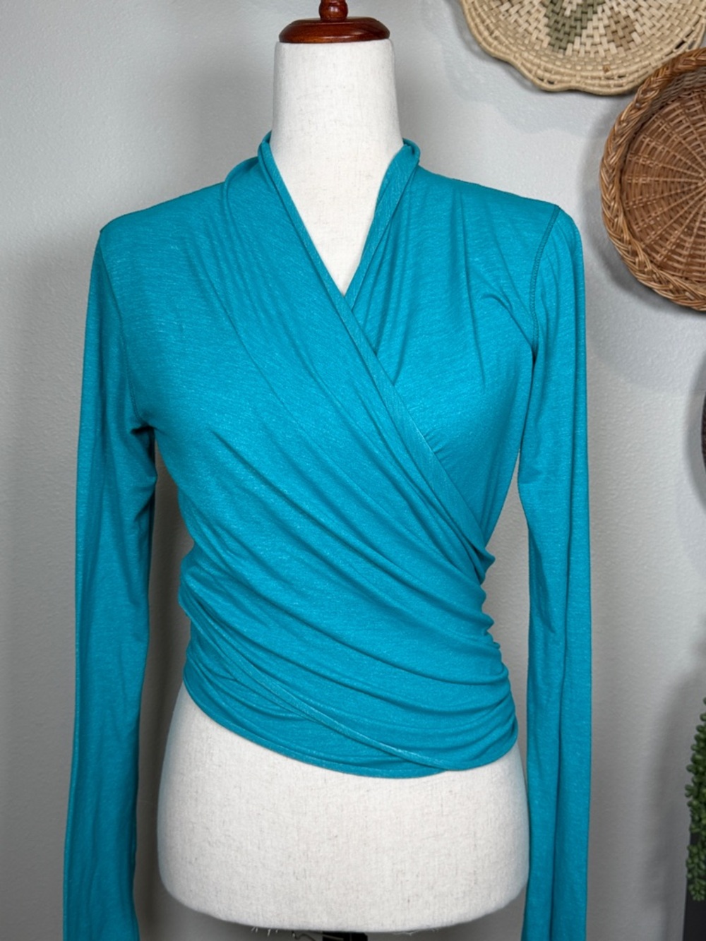 Womens Patagonia Glorya Wrap Long Sleeve Cardigan Turquoise Size Medium